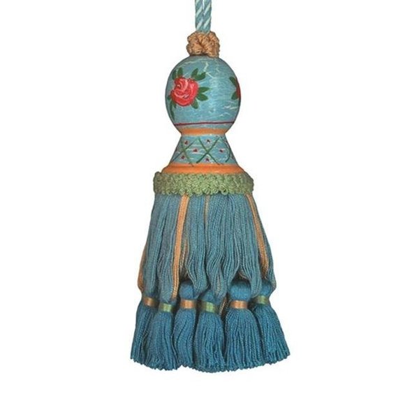 123 Creations 123 Creations C202B Laura-Blue hand painted tassel C202B